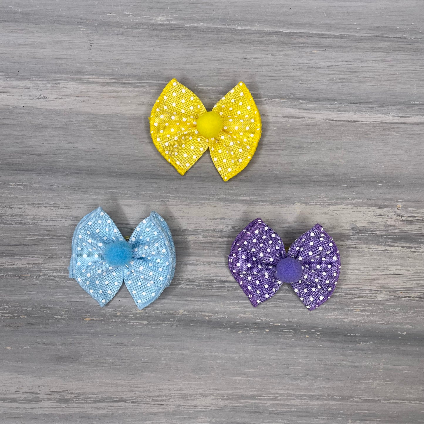 Pastel Dotties - Topsy Turvy - 12 Medium Bows