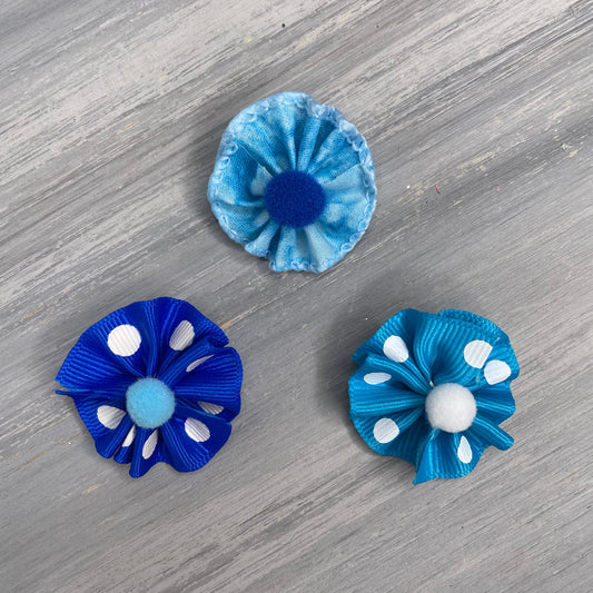 Blueberry Burst - Tiny Tedi Bows - 24 Tiny Bows