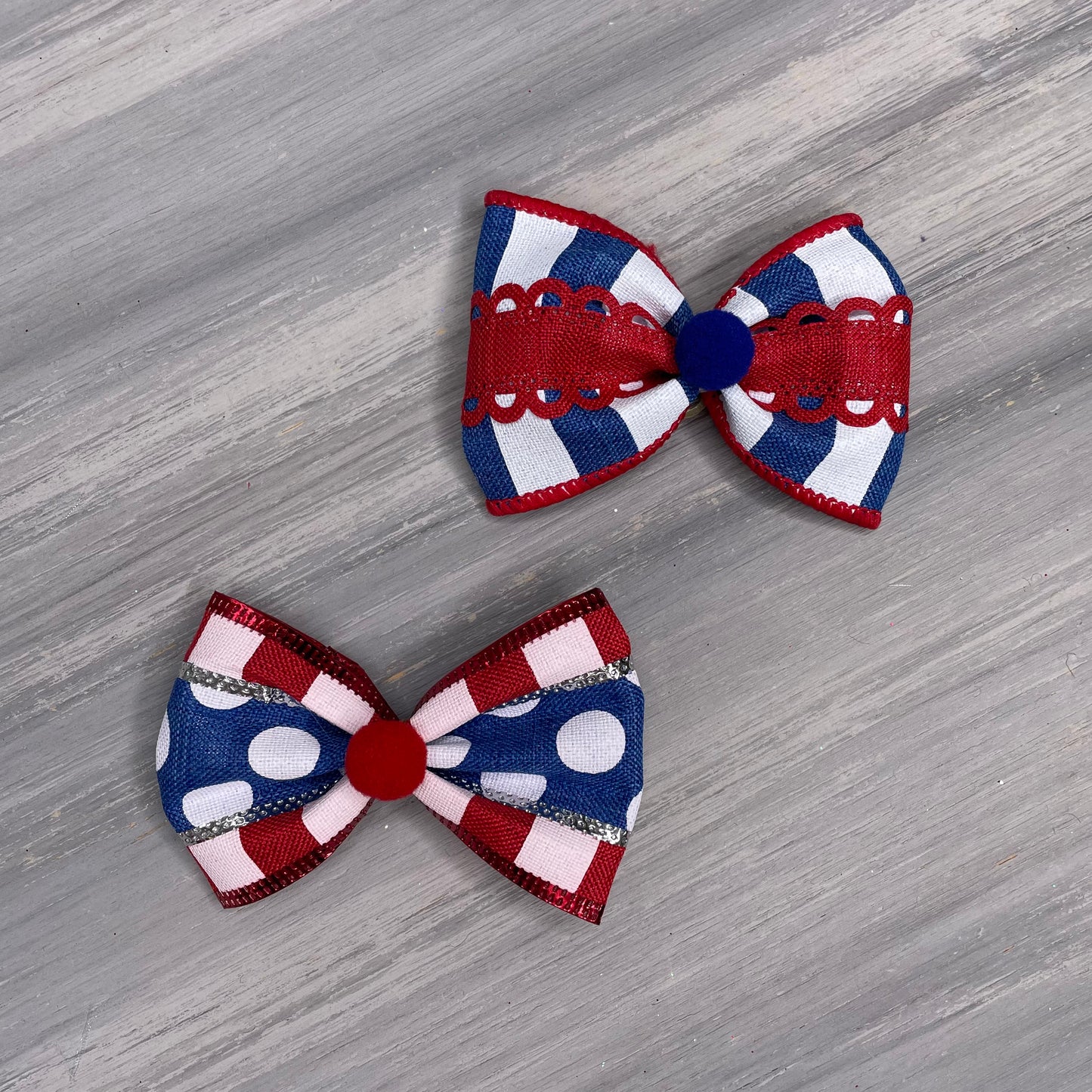 Patriotic Dog - Over The Top - 8 Large Bows