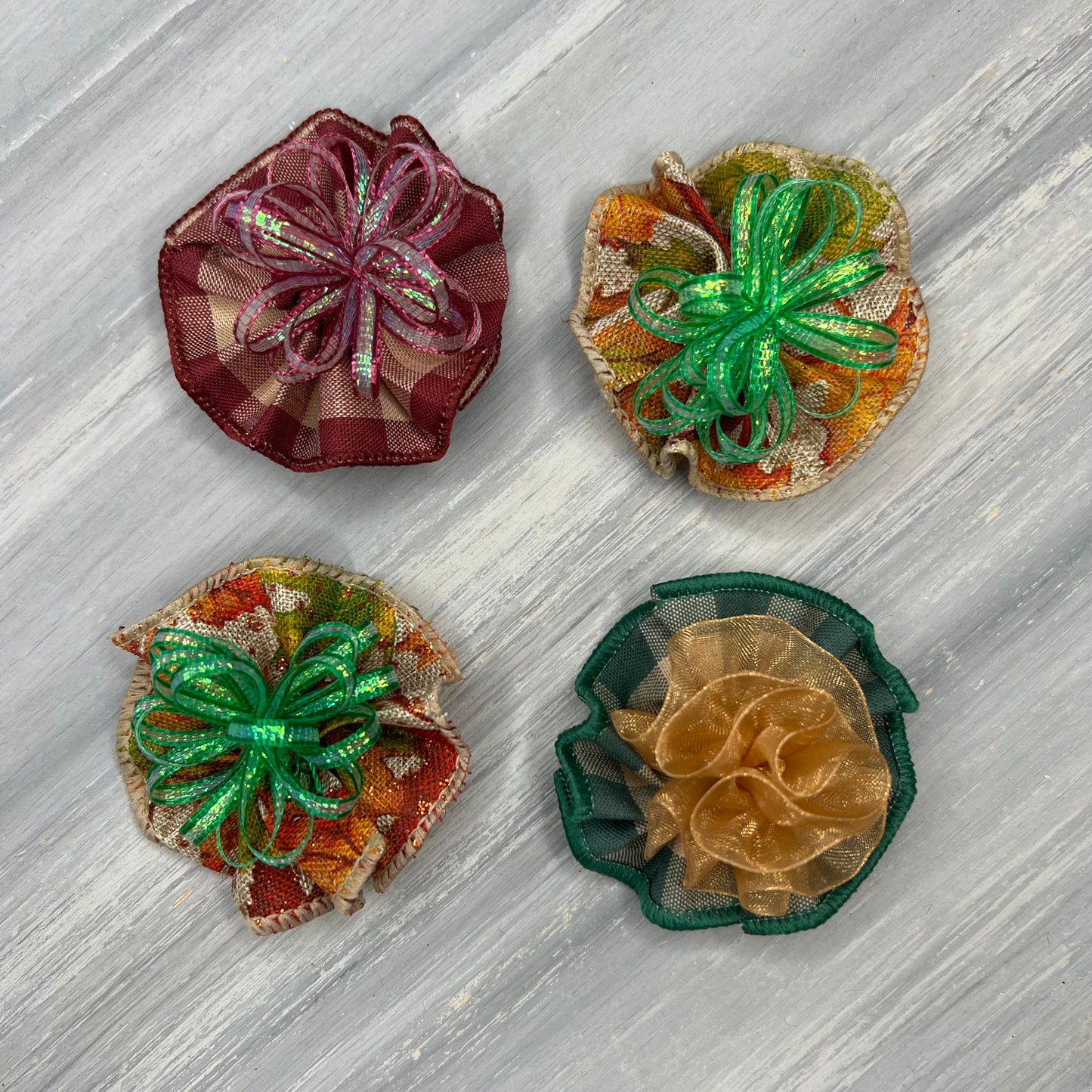 Fall Plaid - Tedi Bows - 12 Medium Bows