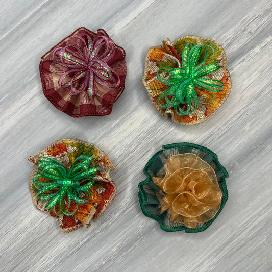 Fall Plaid - Tedi Bows - 12 Medium Bows