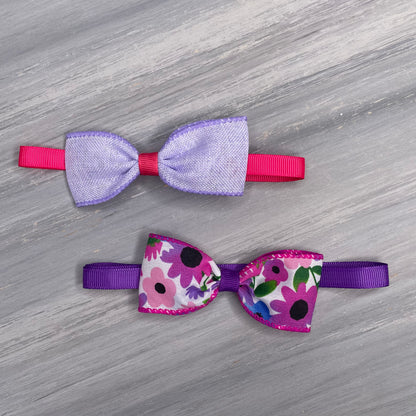 Blooming Violet - 8 Adjustable Bowtie Neckwear