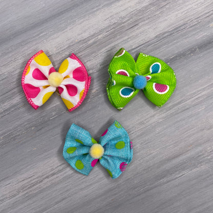 Polka-Dot - Topsy Turvy - 12 Medium Bows