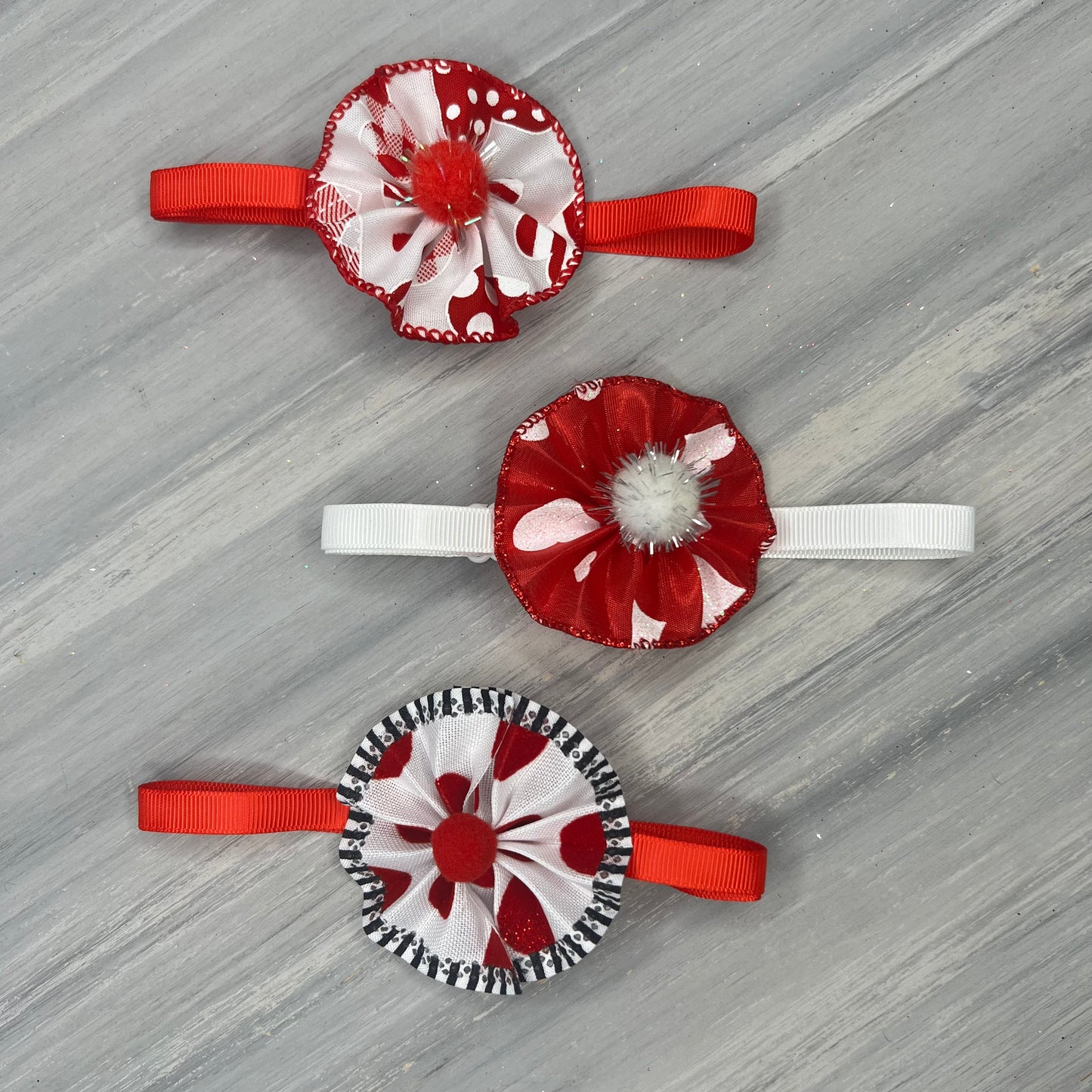 Valentine Love - 9 Ruffled Pom Neckwear