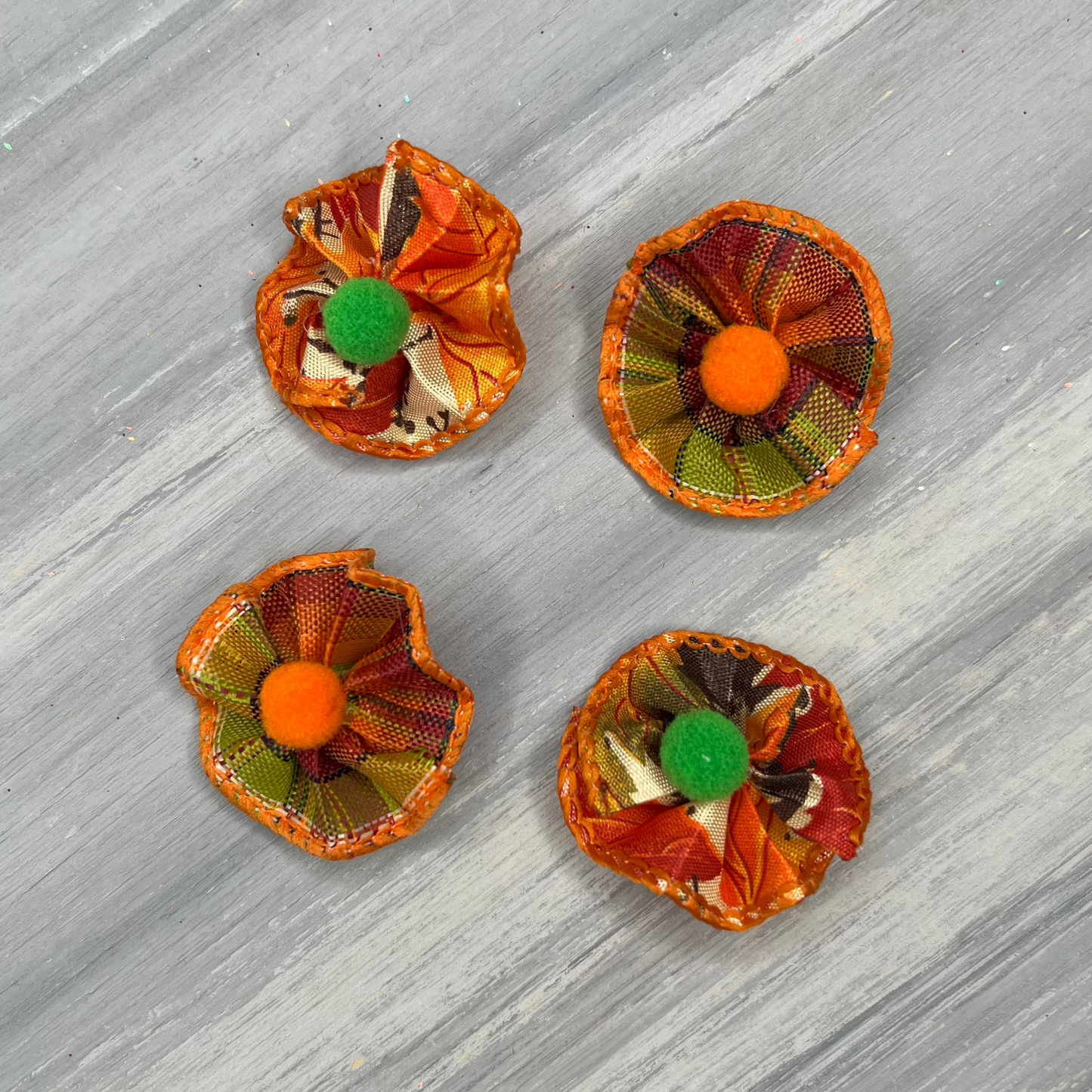 Fall Plaid - Tiny Tedi - 24 Tiny Bows