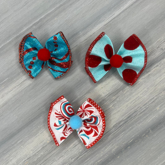 Vintage Christmas Candy - Topsy Turvy - 12 Medium Bows
