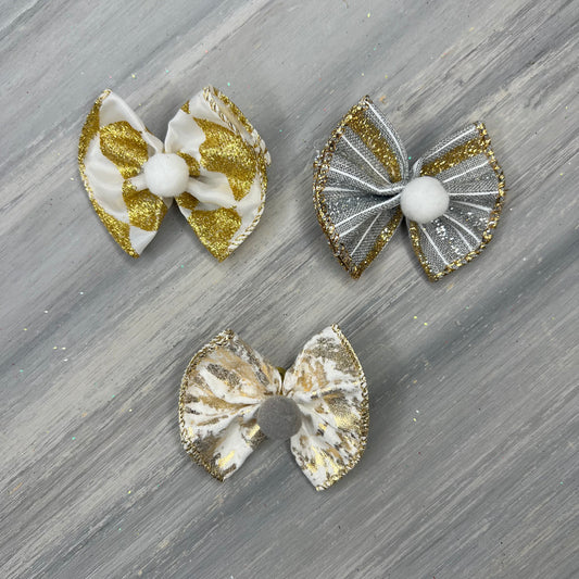 Sparkle Winter - Topsy Turvy - 12 Medium Bows