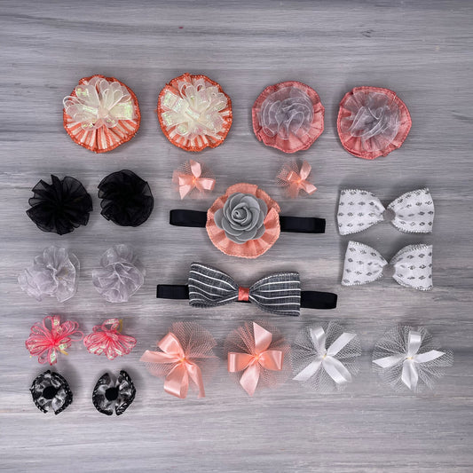 Peach & Black Collection - Medium- 22 Piece Assortment