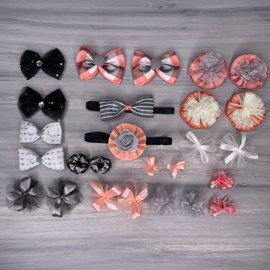 Peach & Black Collection - Large- 26 Piece Assortment