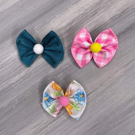 Petal Plaid - Topsy Turvy - 12 Medium Bows