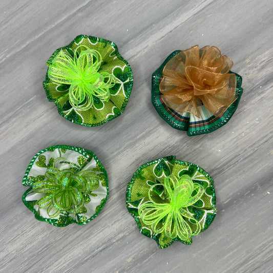 Shamrock - Tedi Bows - 12 Medium Bows