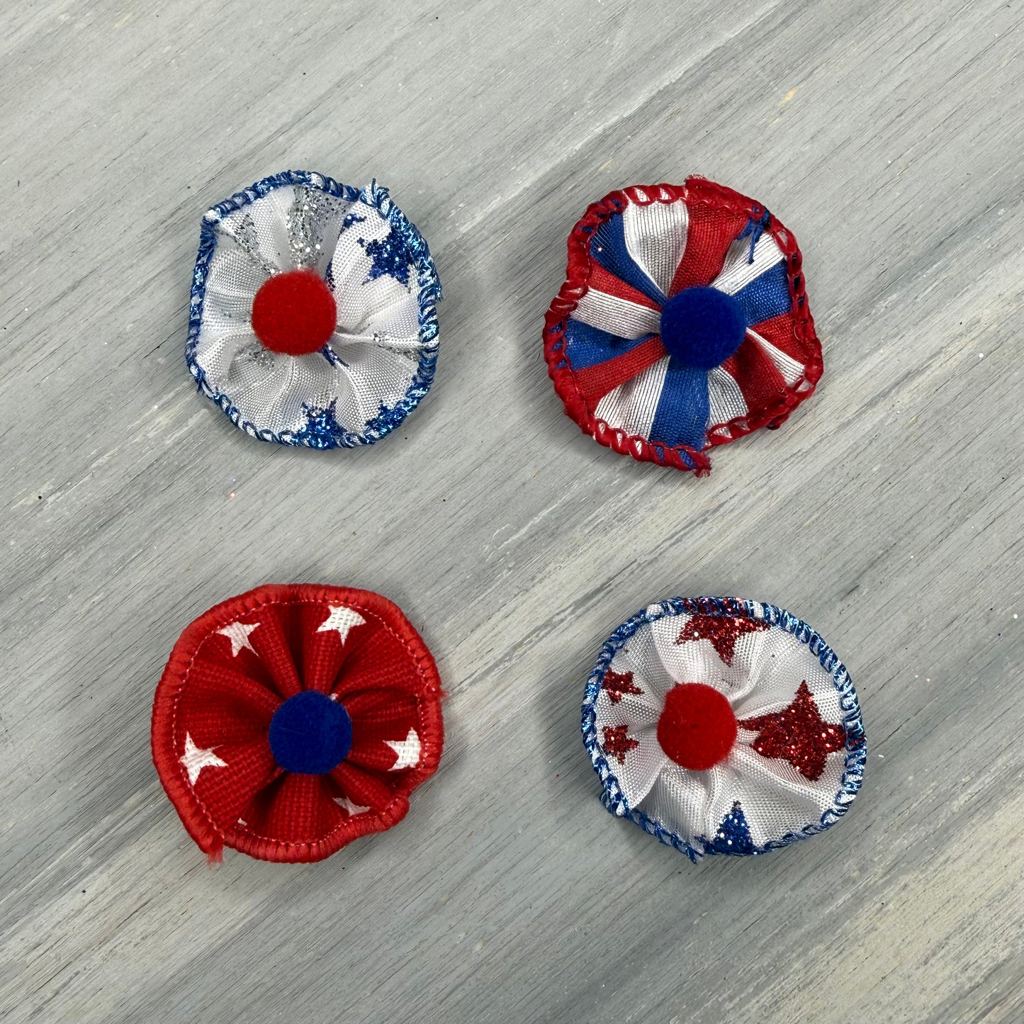 Star Spangled - Tiny Tedi Bows - 24 Tiny Bows