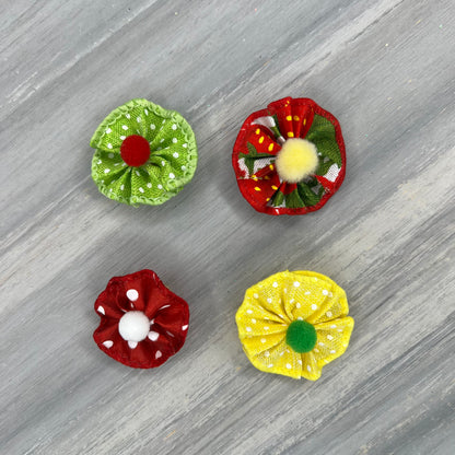 Strawberry Fields - Tiny Tedi Bows - 24 Tiny Bows