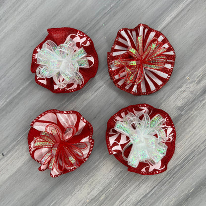 Peppermint - Tedi Bows - 12 Medium Bows