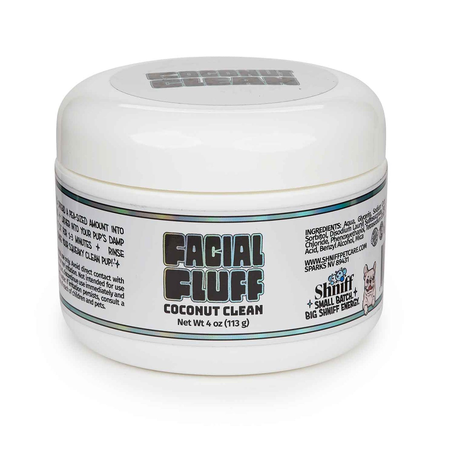 Shniff Facial Fluff Coconut Clean 4oz