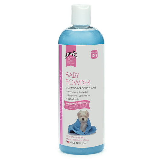 Top Performance Baby Powder Dog Grooming Shampoo 17oz
