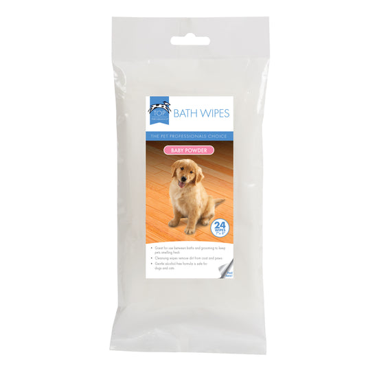 Top Performance Bath Wipes Baby Powder 24pk Bag