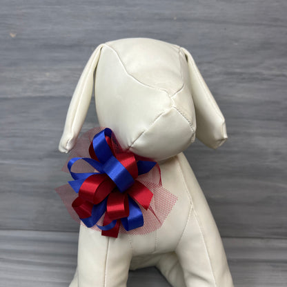 Patriotic Collar Bows - 8 Extra Large Bows