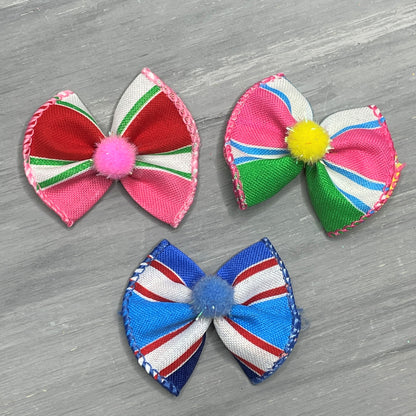 Bright Stripes - Topsy Turvy  - 12 Medium Bows