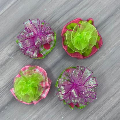 Bubblegum - Tedi Bows - 12 Medium Bows