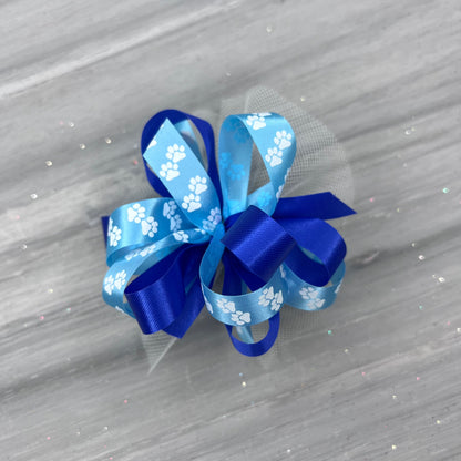 Winter Blue Collar Bows - 8 Extra Large Bows