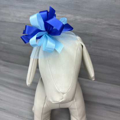 Winter Blue Collar Bows - 8 Extra Large Bows
