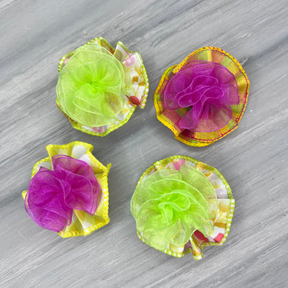 Flower Garden - Tedi Bows - 12 Medium Bows