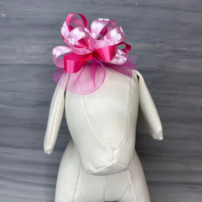Paw Print Collar Bows - 8 Extra Large Bows