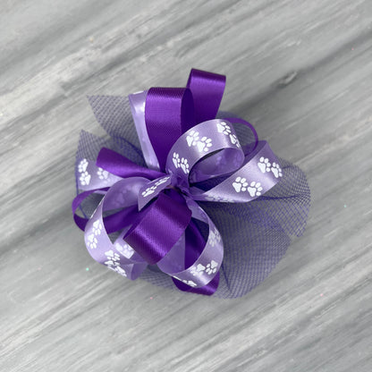 Paw Print Collar Bows - 8 Extra Large Bows