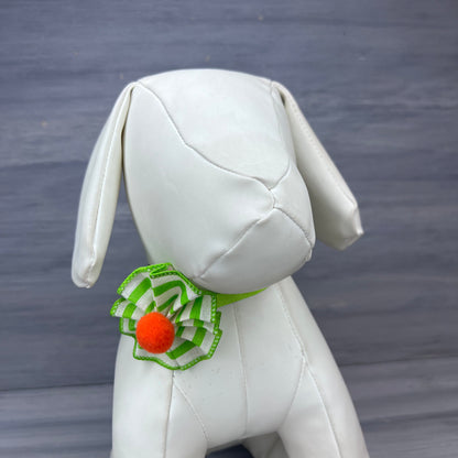 Peachy Garden - 9 Ruffled Pom Neckwear