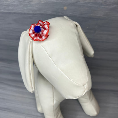 Patriotic Plaid - Tiny Tedi - 24 Tiny Bows