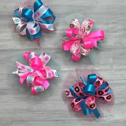 Sweet Treat Collar Bows - 8 Extra Large Bows
