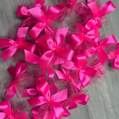 24 - Hot Pink Bow Collection  -  Medium 5/8 size
