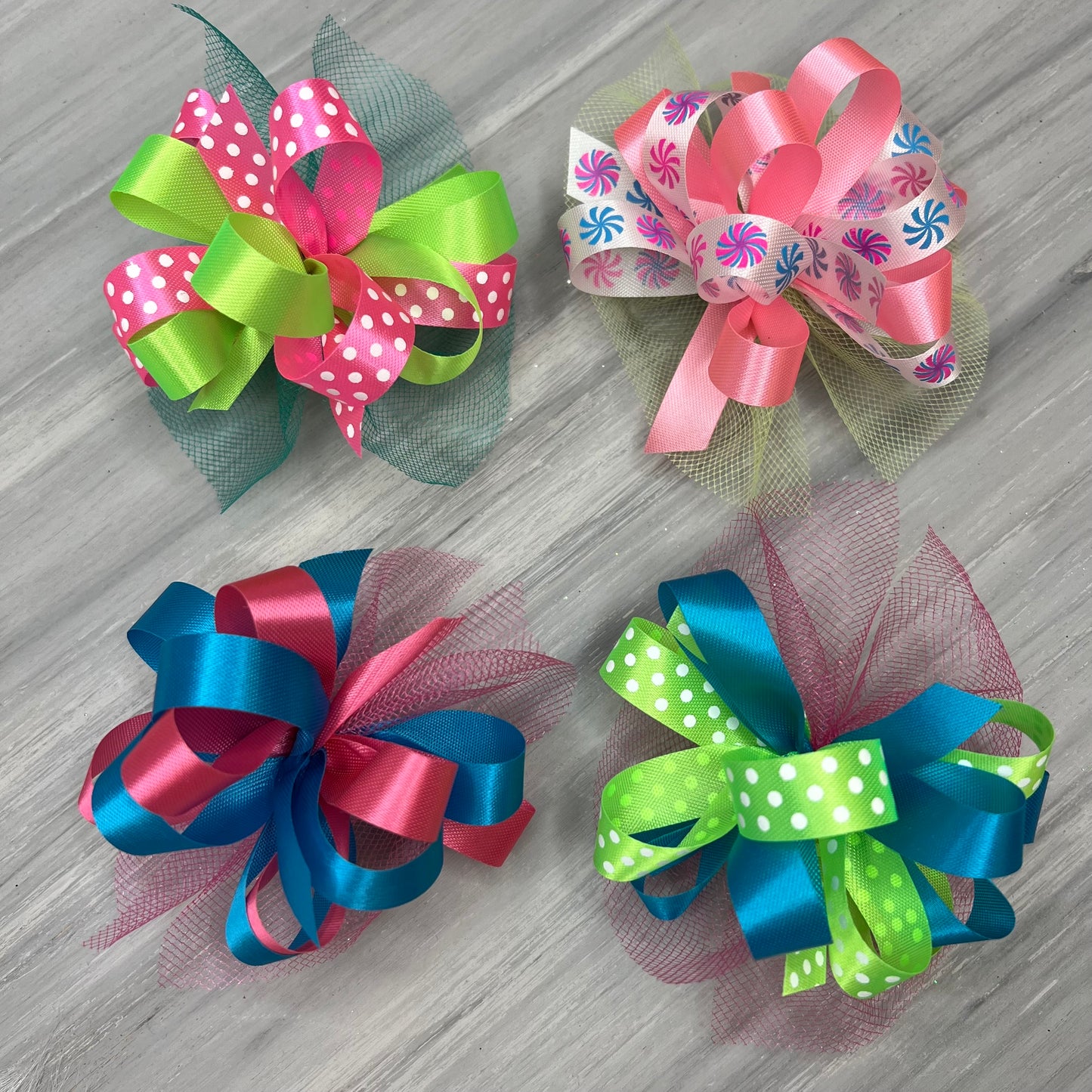 Candyland Collar Bows - 8 Extra Large Bows