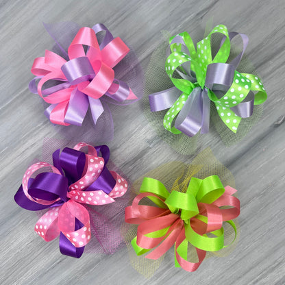 Loli Dots Collar Bows - 8 Extra Large Bows