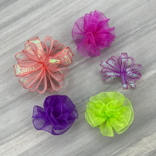 Garden - Pixie and Puff Collection - 24 Medium Bows