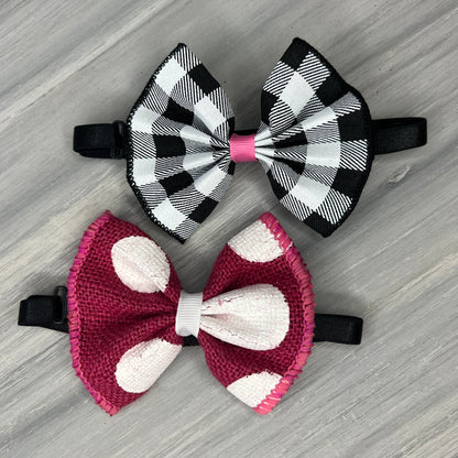Pink Ladies - Jumbo Bow Ties - 4 Large Ties