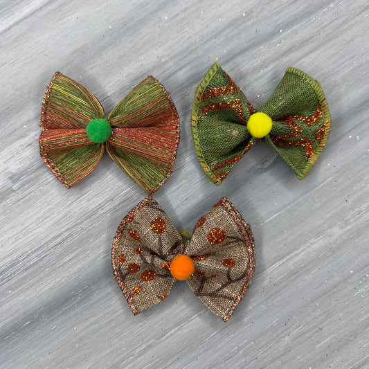 Autumn Glitz - Topsy Turvy - 12 Medium Bows